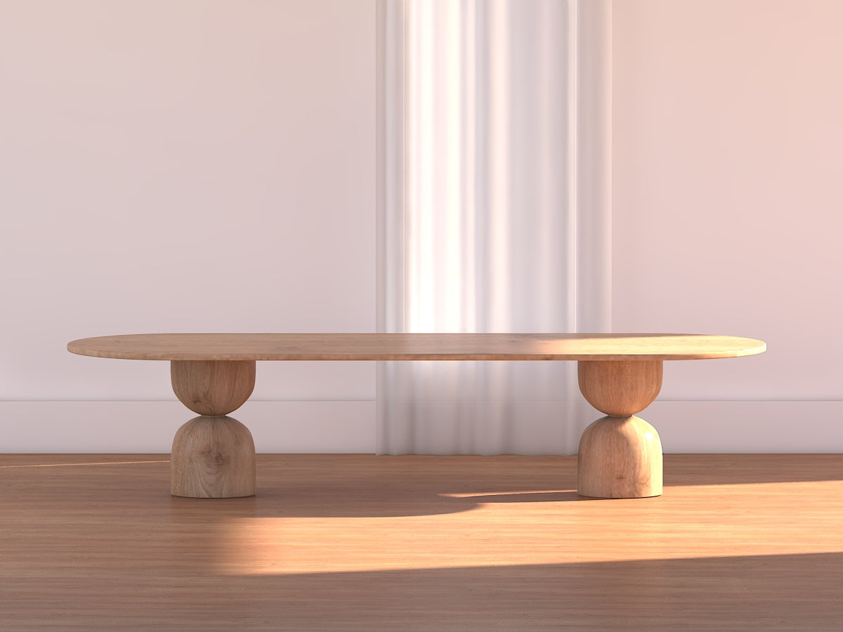 Baobab Oval Wood Dining Table - Ready to Ship