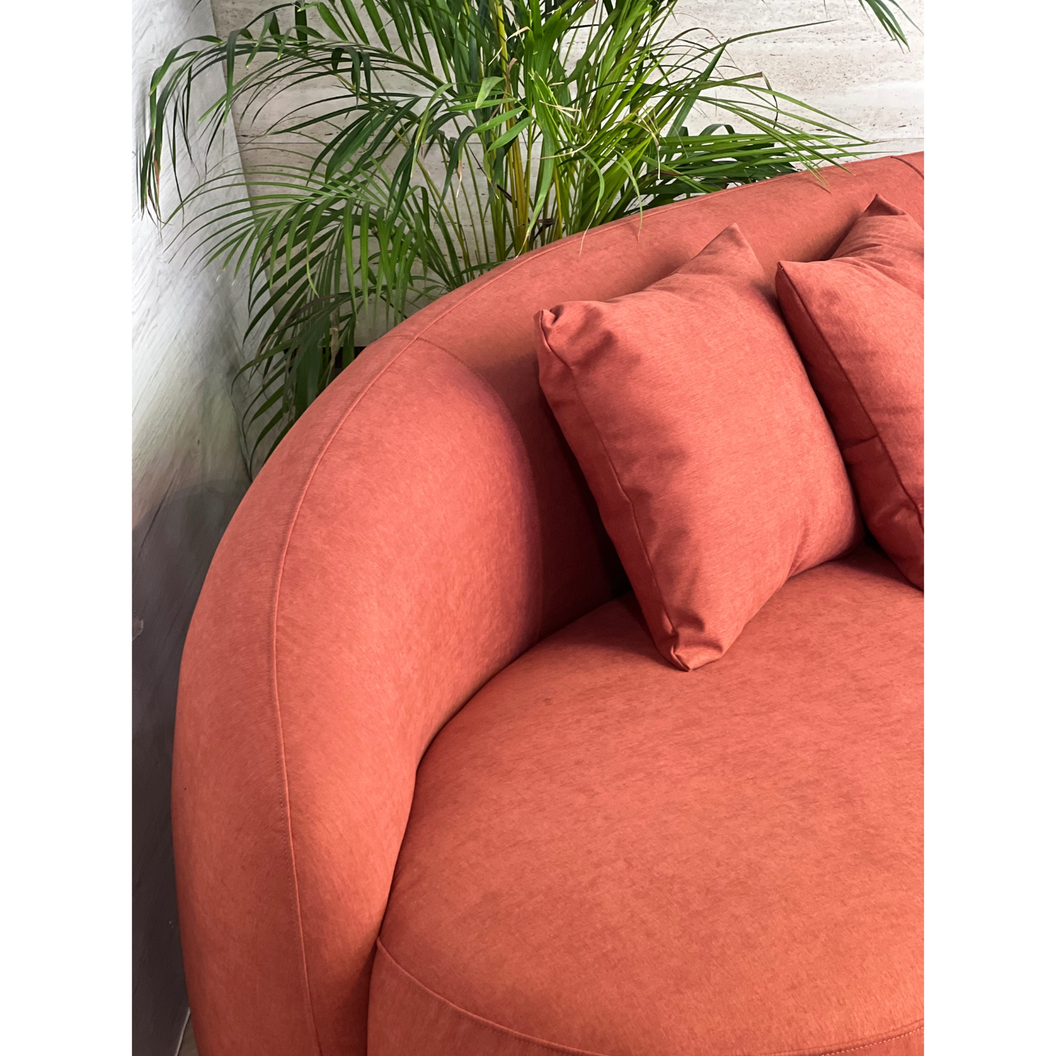 Bellagio Sofa Curved Sofa - Terracota