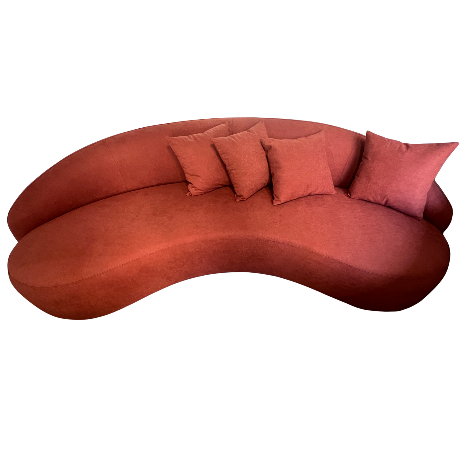Bellagio Sofa Curved Sofa - Terracota