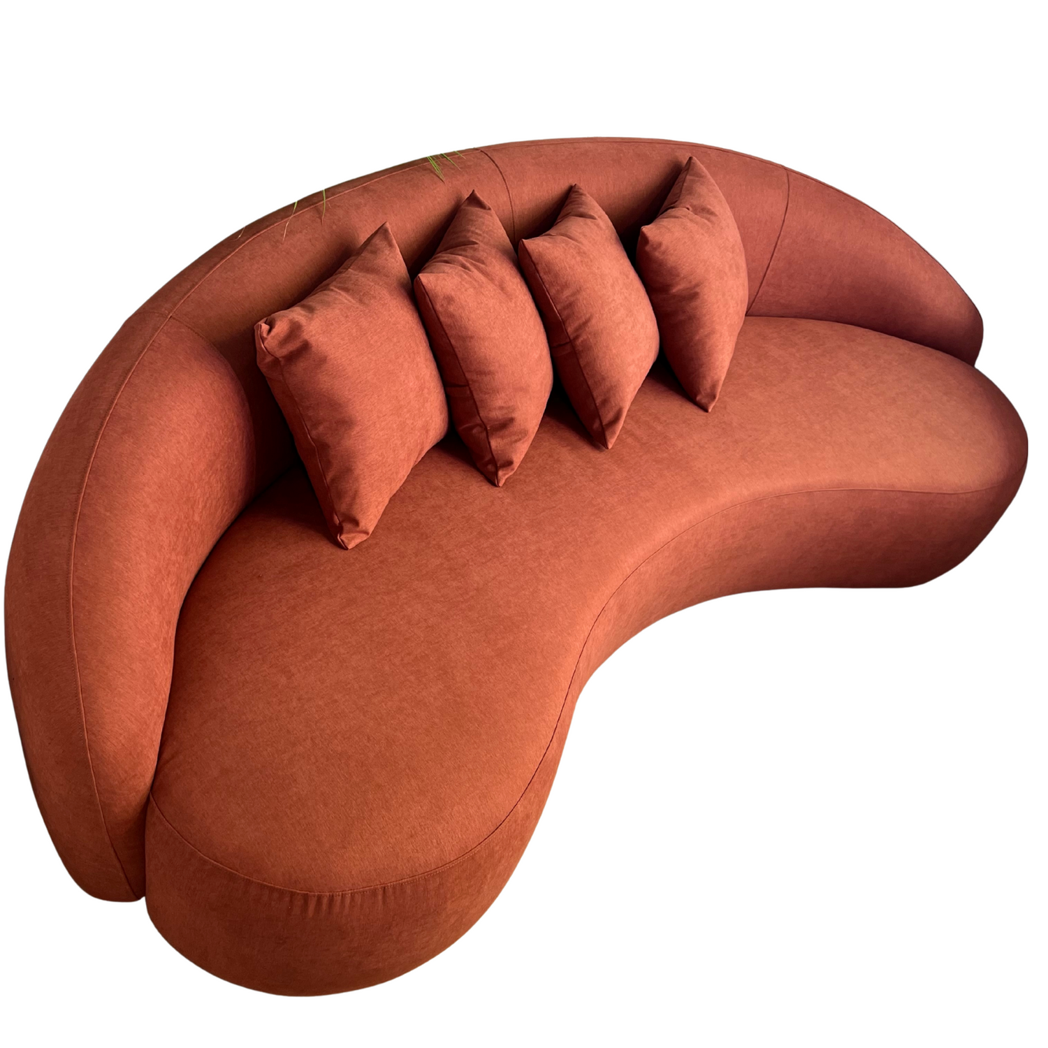 Bellagio Sofa Curved Sofa - Terracota