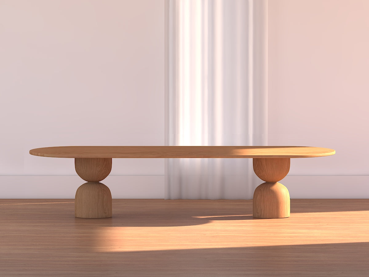 Baobab Oval Wood Dining Table - Ready to Ship