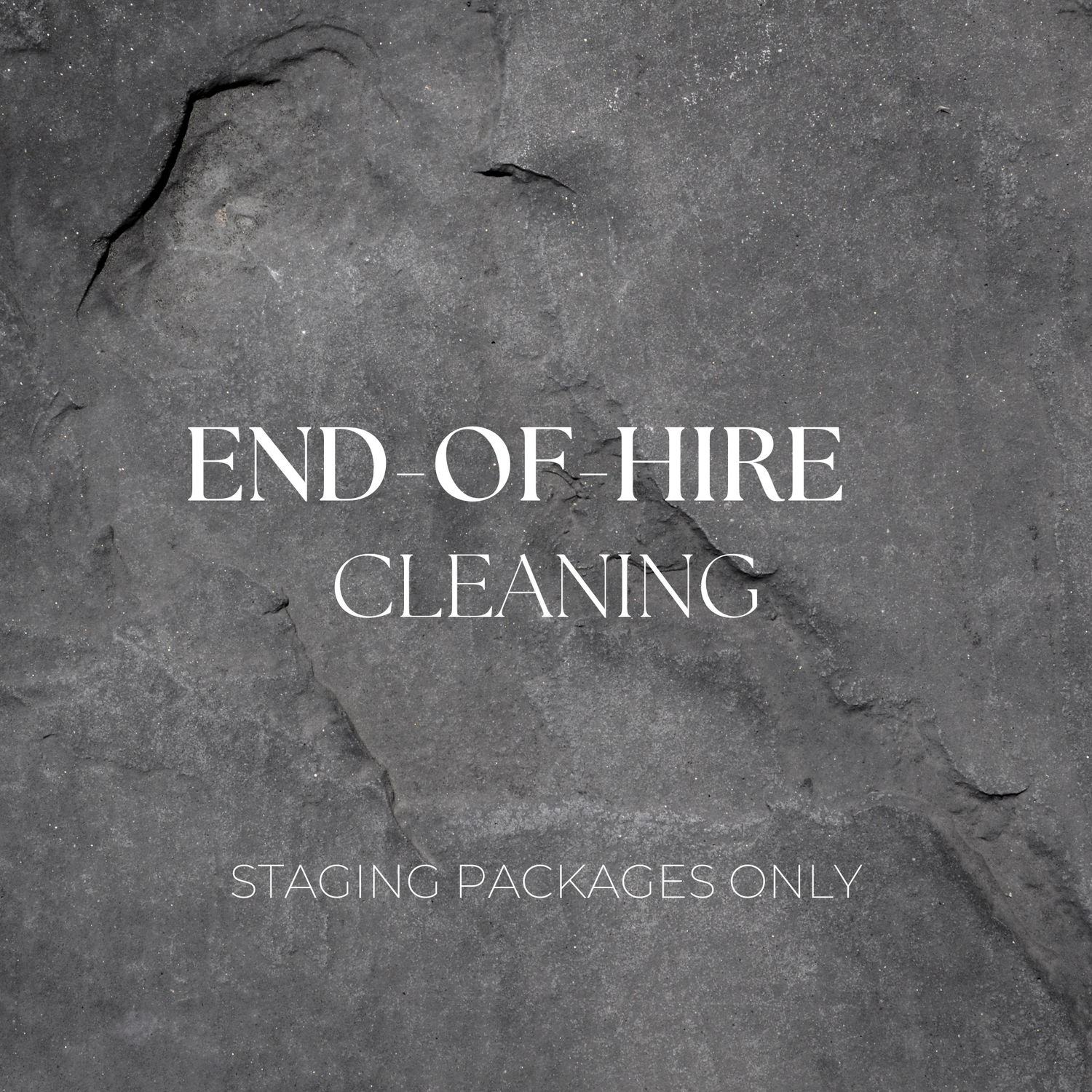 End-of-Hire Cleaning (Staging Packages Only)