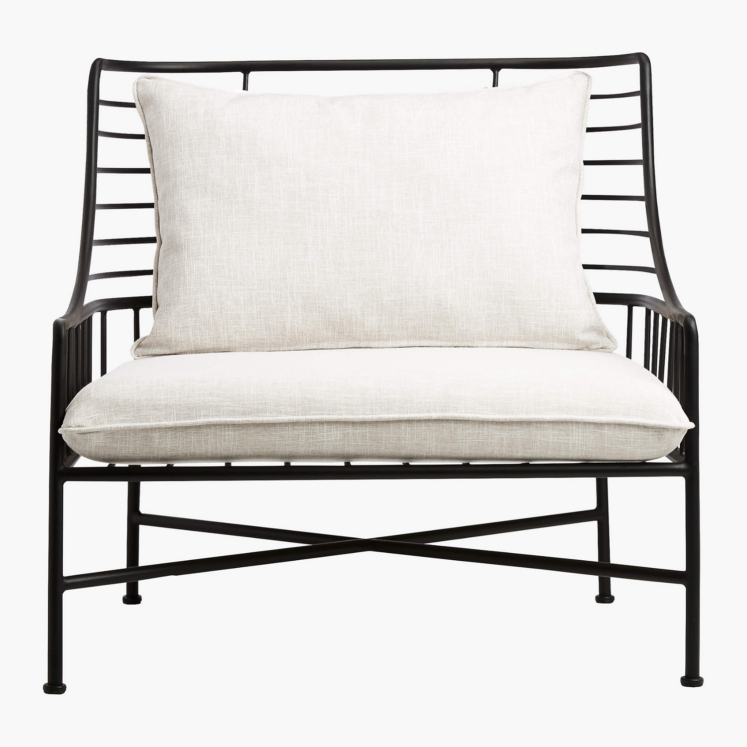 Marine’s Soul Forged Iron Frame Outdoor Armchair One Seater