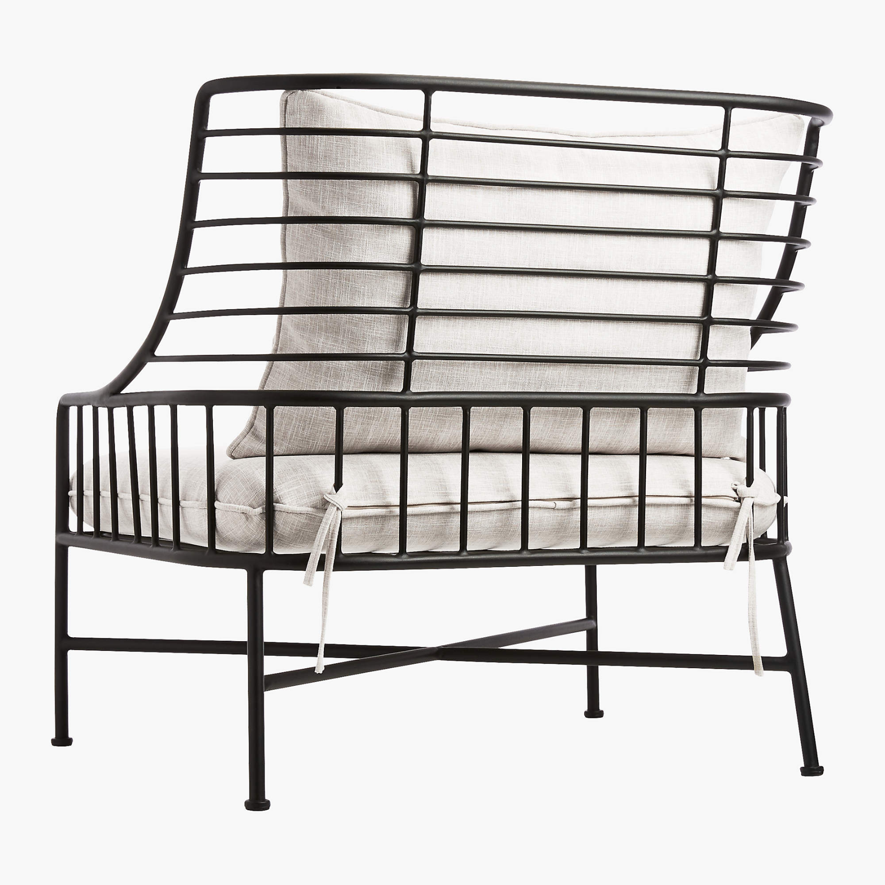 Marine’s Soul Forged Iron Frame Outdoor Armchair One Seater