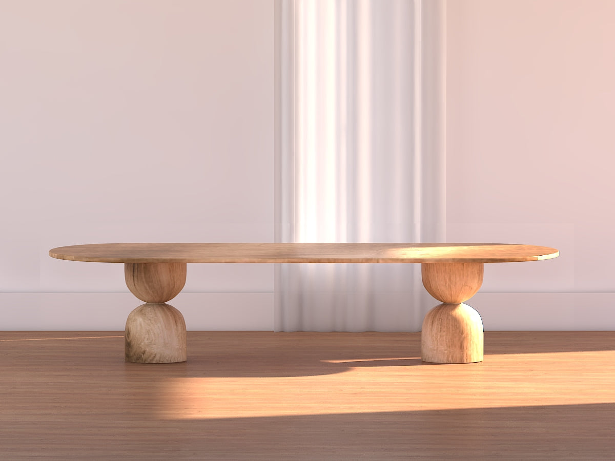 Baobab Oval Wood Dining Table - Ready to Ship