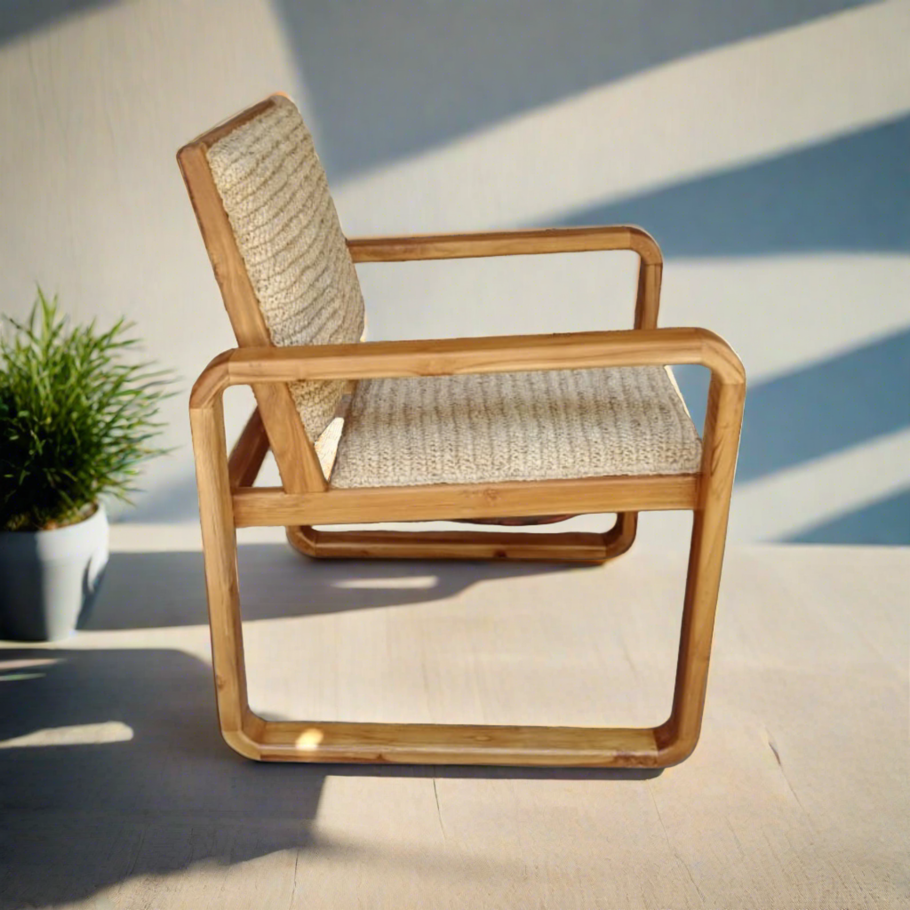 Pierre Occasional Indoor and Outdoor Rattan Lounge Chair - Ready to Ship