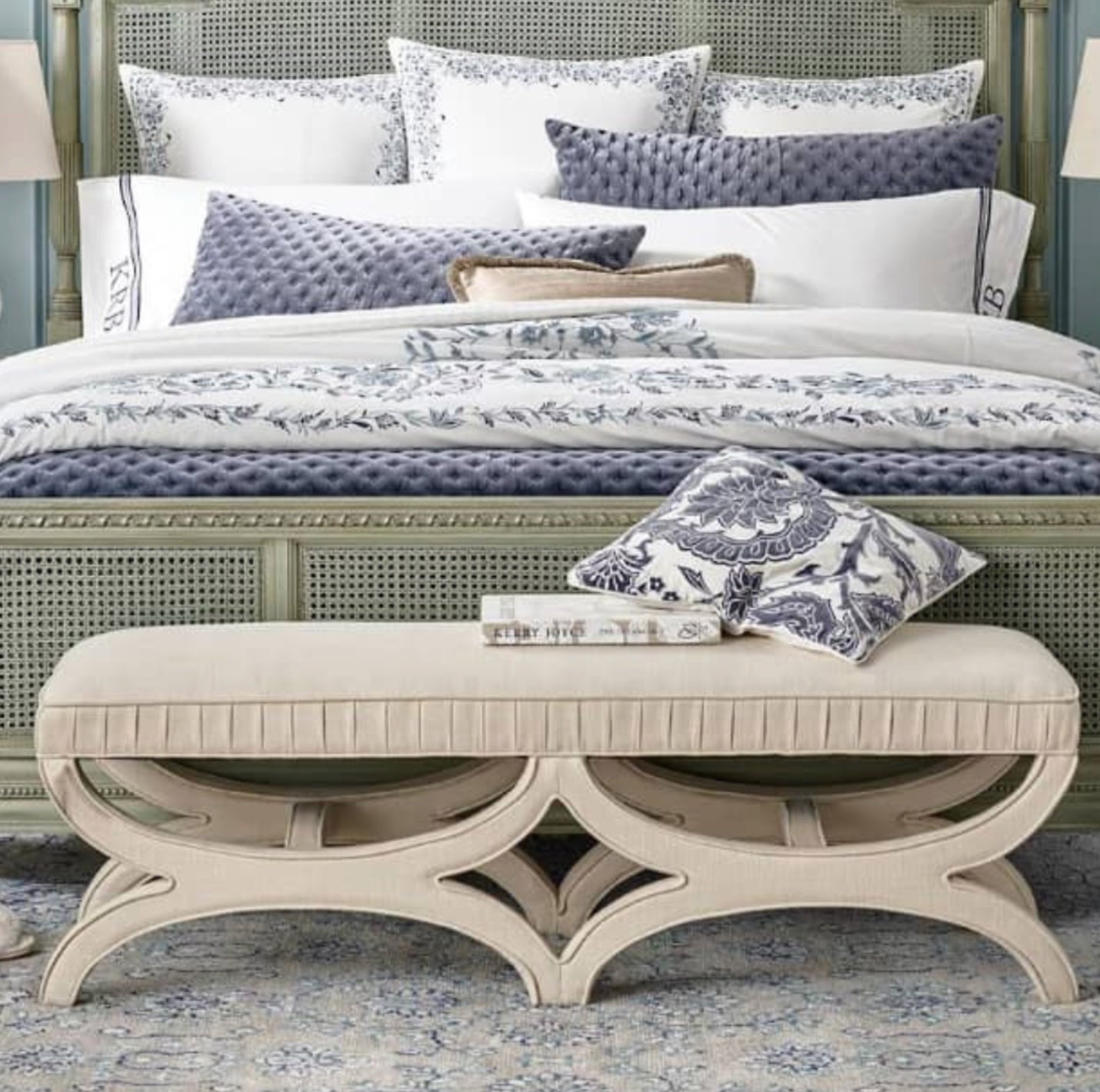 Queen Victoria Ottoman Intertwined - Ready to Ship