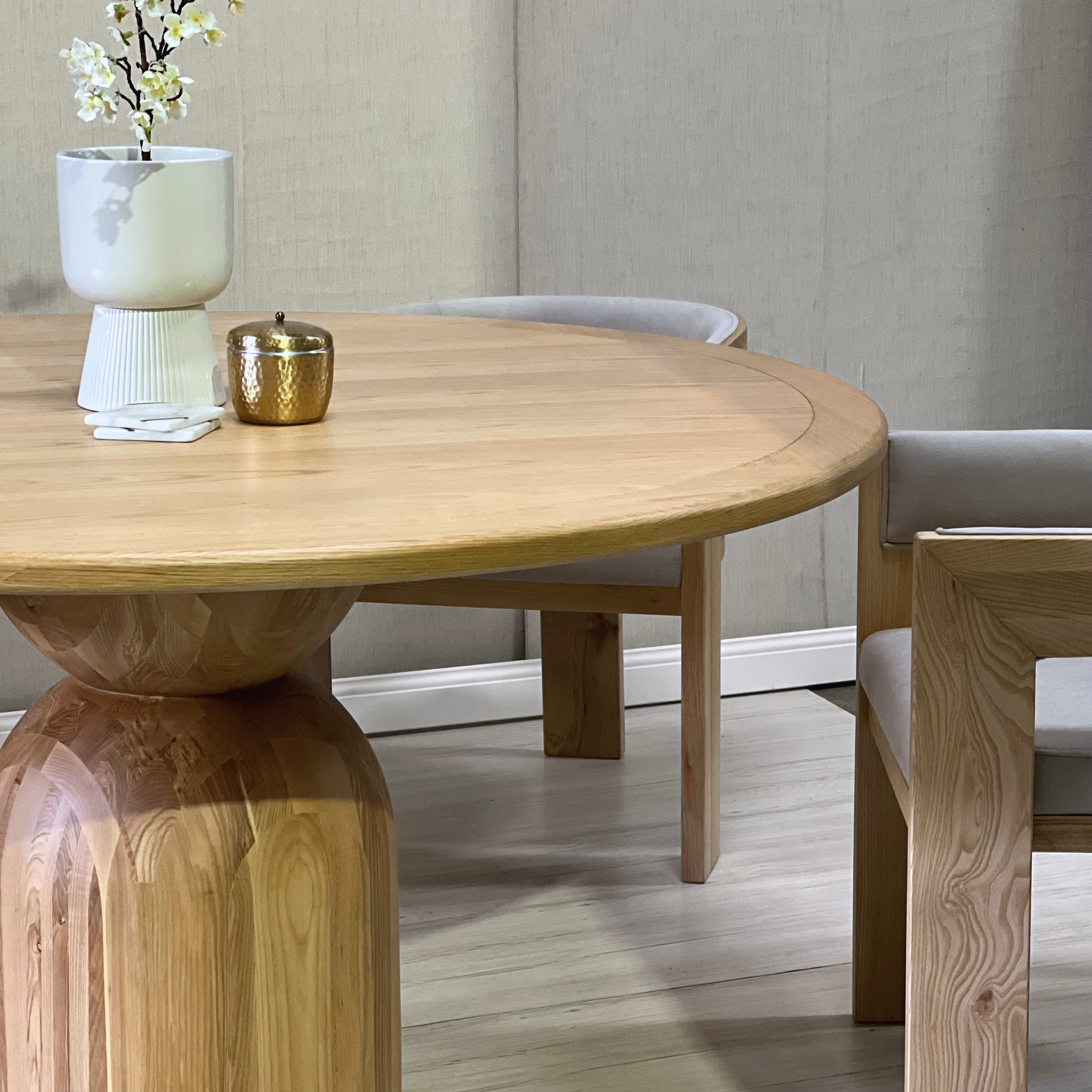Amadora Wood Round Dining Table - Ready to Ship