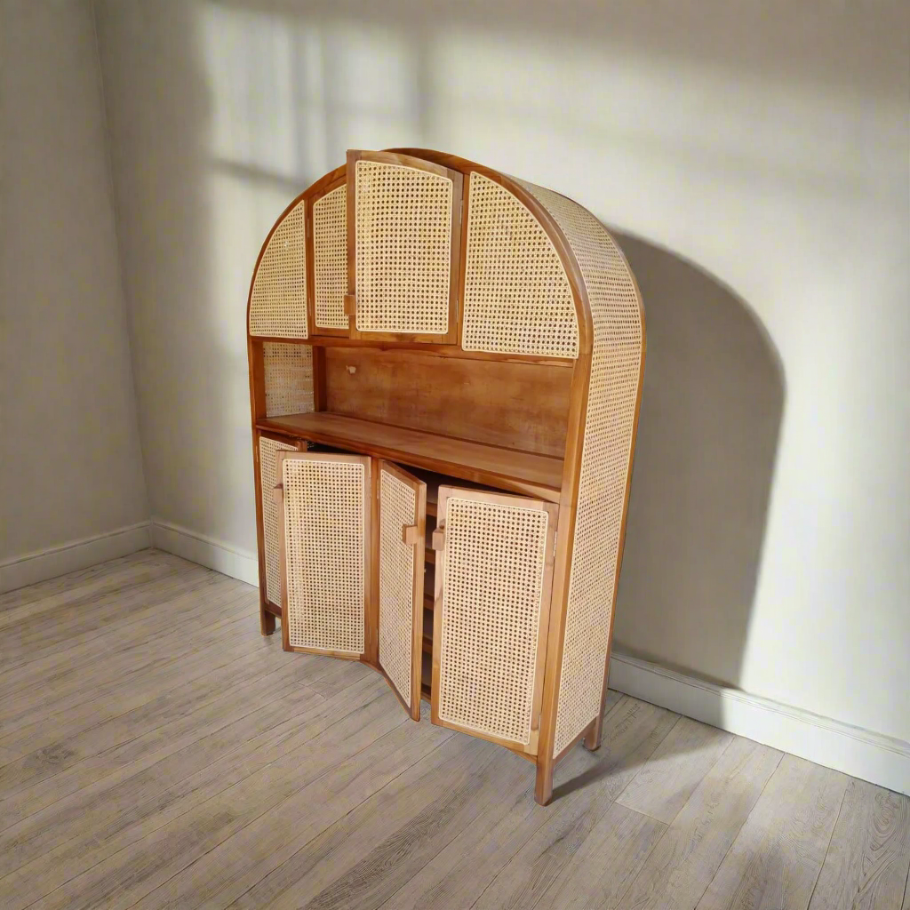 Canggu Arch Ratan Cabinet  Living Room &amp; Bedroom -  Ready to Ship