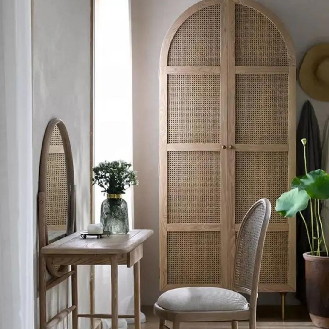 Dublin Arch Ratan Cabinet  Living Room &amp; Bedroom