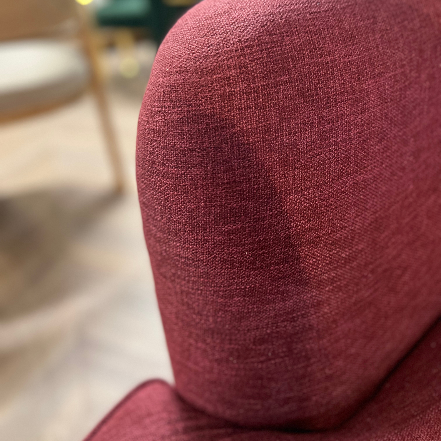 Isola Boucle &amp; Linen Curved Sofa - Ready to Ship