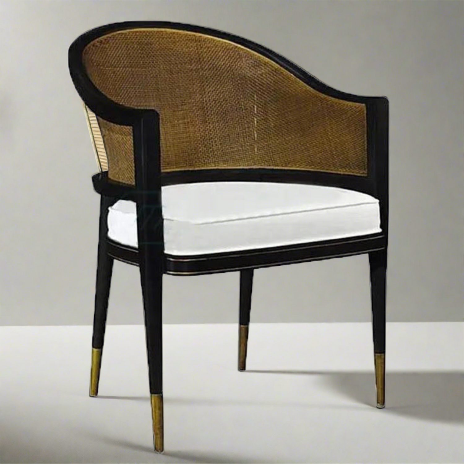 Levanto Nordic Rattan &amp; Wood Dining Chair