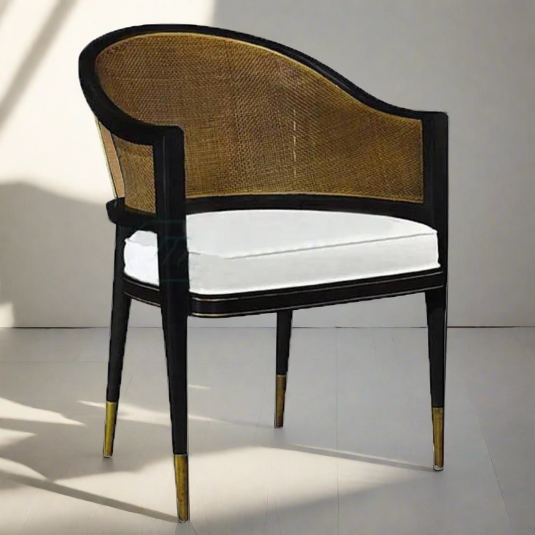 Levanto Nordic Rattan &amp; Wood Dining Chair