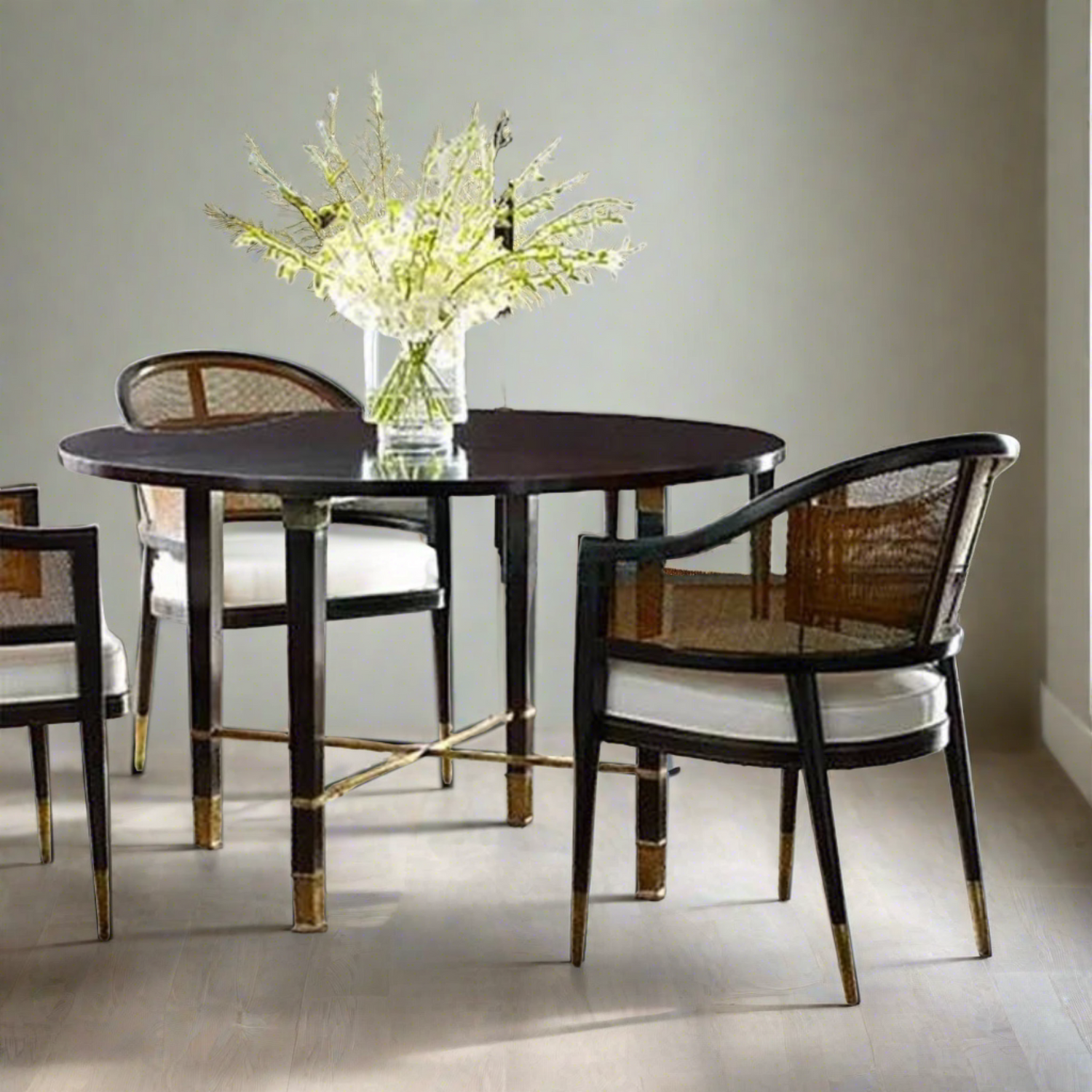 Levanto Nordic Rattan &amp; Wood Dining Chair