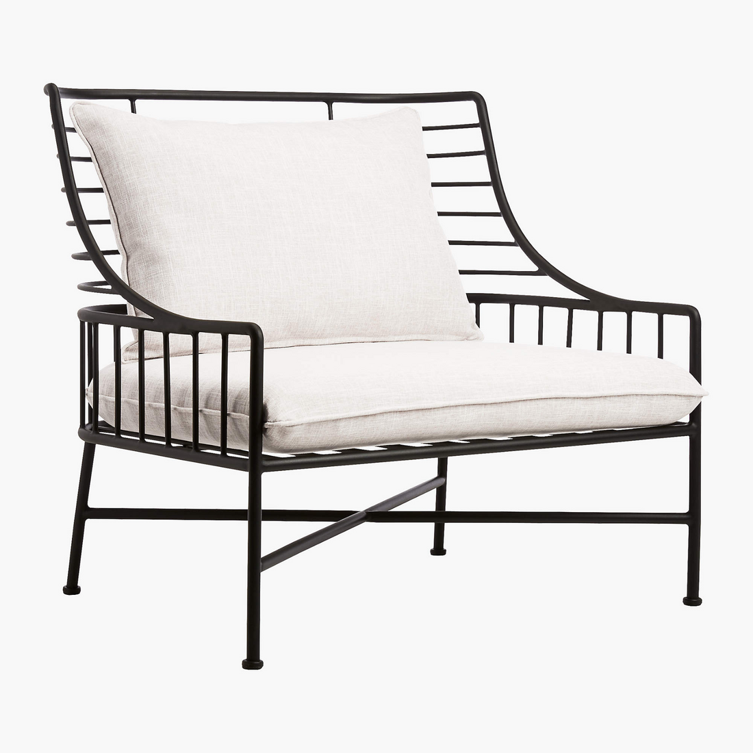 Marine’s Soul Forged Iron Frame Outdoor Armchair One Seater