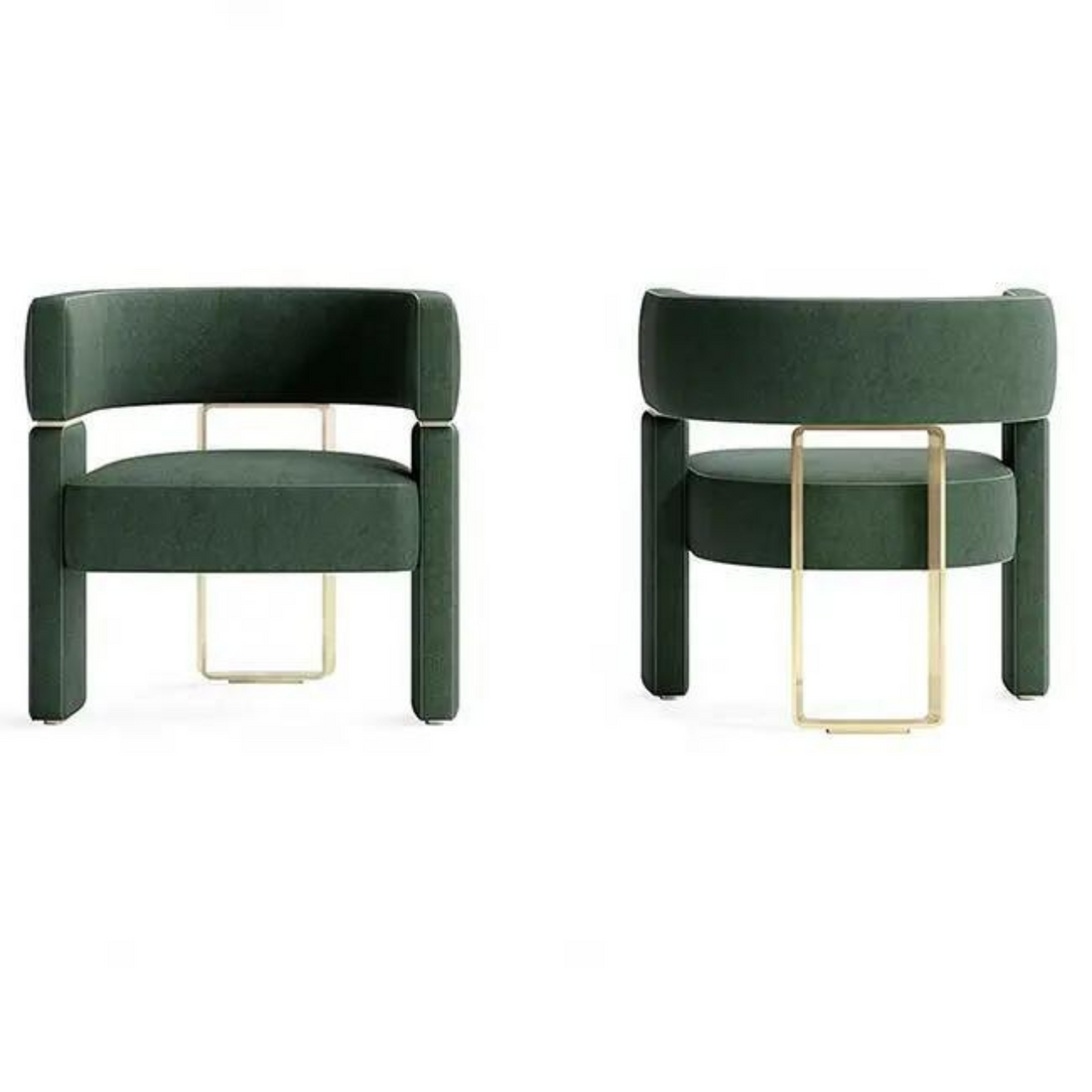 Monterosso Velvet Accent Arm Dining Chair – Dark Green – Ready to Ship