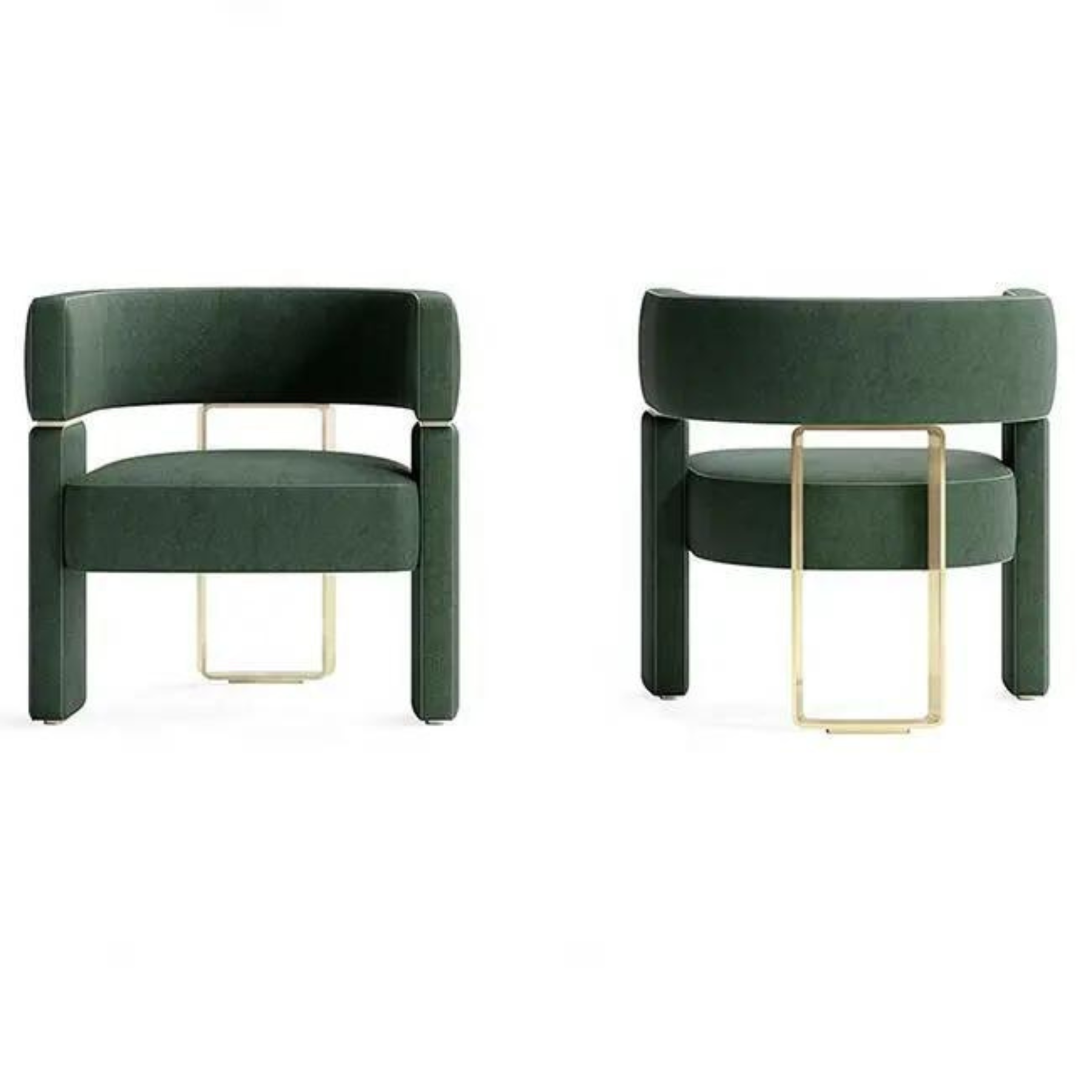 Monterosso Velvet Accent Arm Dining Chair – Dark Green – Ready to Ship