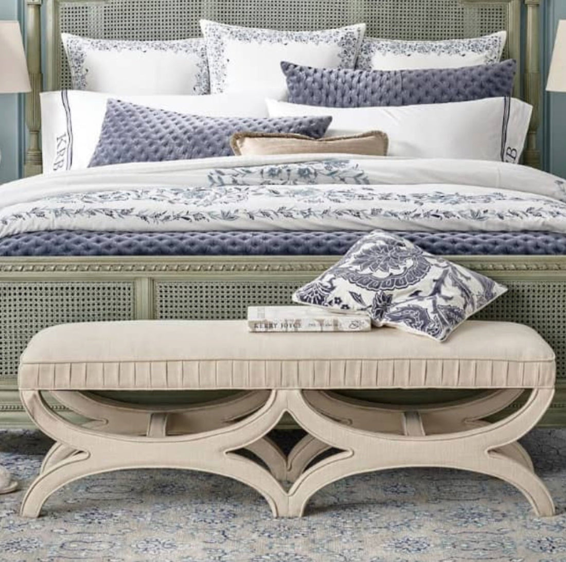 Queen Victoria Ottoman Intertwined -  Ready to Ship