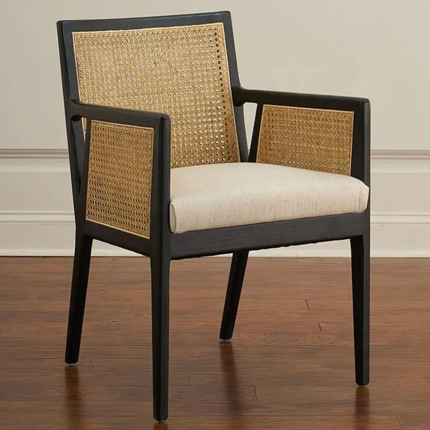 Rinella Nordic Rattan &amp; Wood Dining Chair