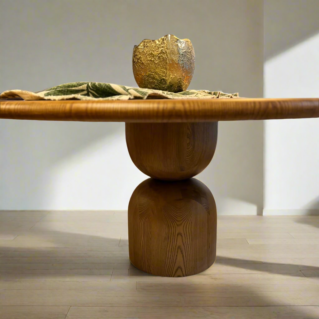 The Baobab Wood Round Dining Table - Ready to Ship