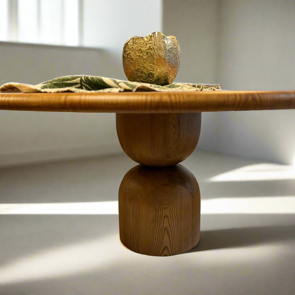 The Baobab Wood Round Dining Table - Ready to Ship