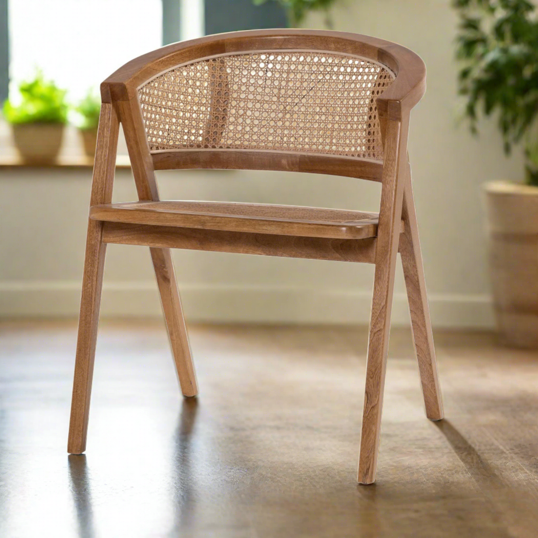 Tivoli Rattan &amp; Wood Dining Chair -  Ready to Ship