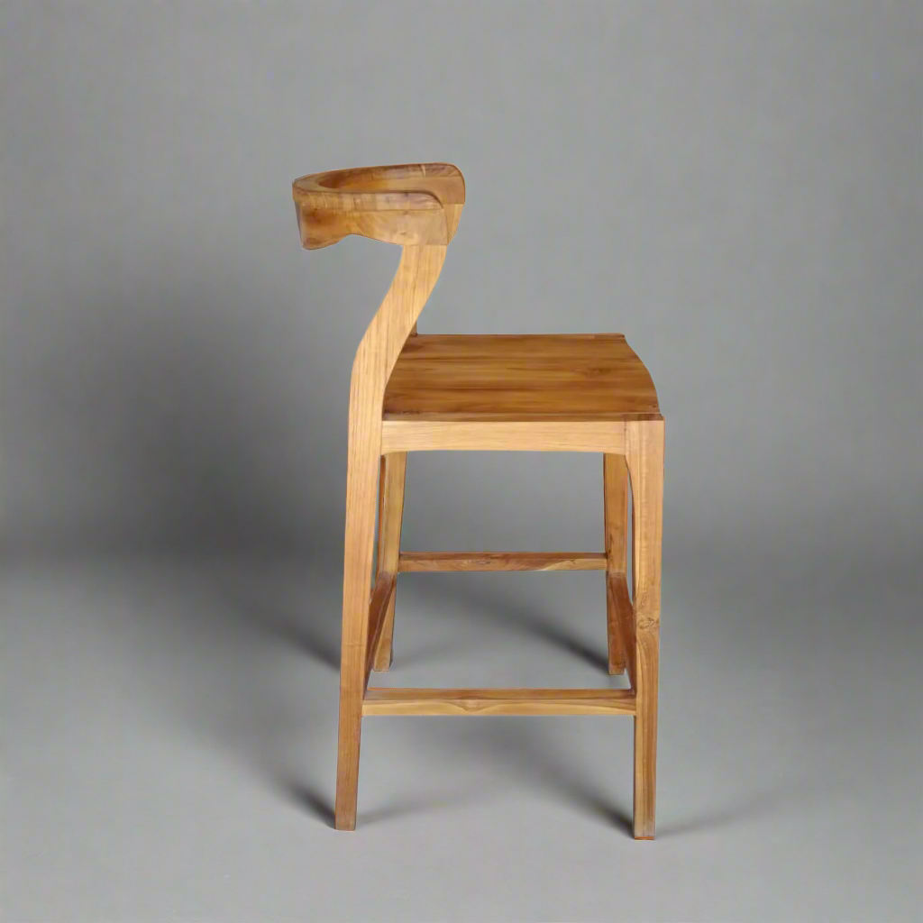 Tropika Rattan &amp; Wood  Bar Stool - Natural Brown Colour -  Ready to Ship