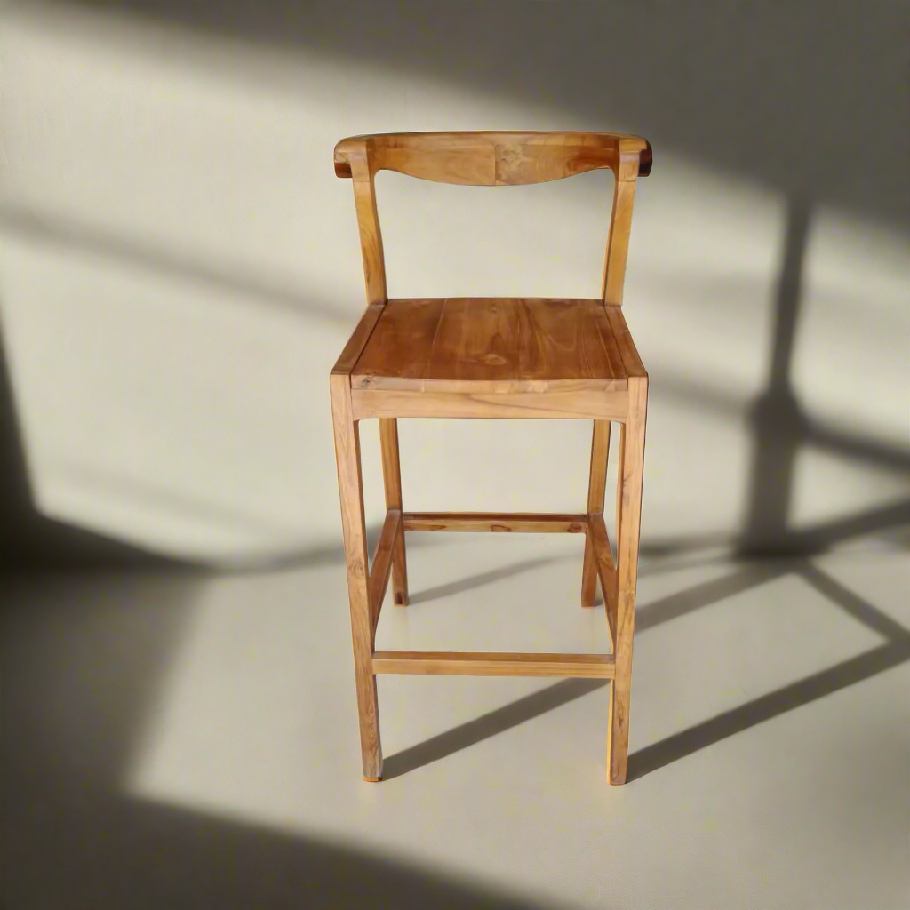 Tropika Rattan &amp; Wood  Bar Stool - Natural Brown Colour -  Ready to Ship