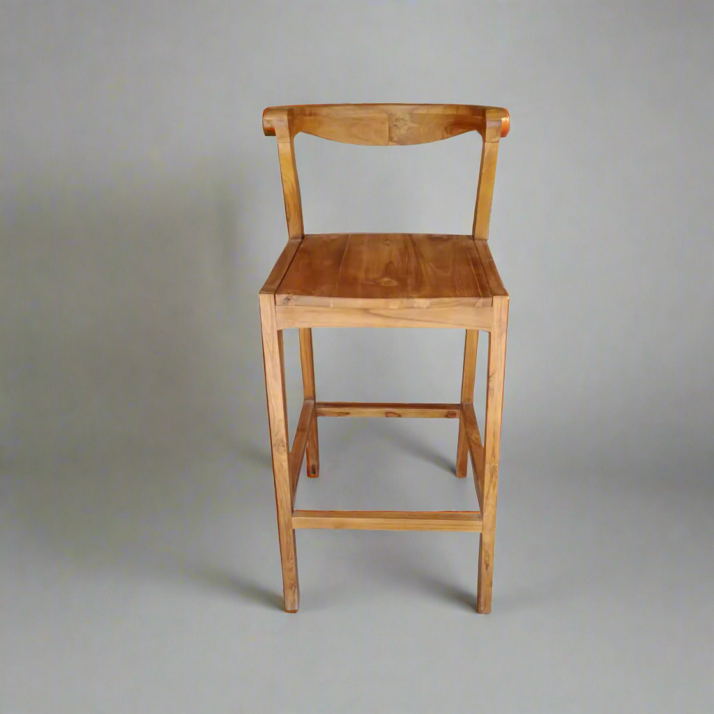 Tropika Rattan &amp; Wood  Bar Stool - Natural Brown Colour -  Ready to Ship